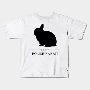 Polish Rabbit Black Silhouette Kids T-Shirt